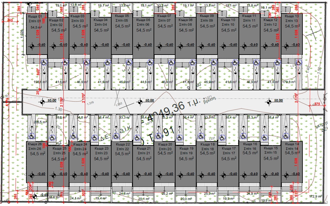 Beachside Resort Iraklea site plan drawing - 4049m2 plot Nea Iraklia